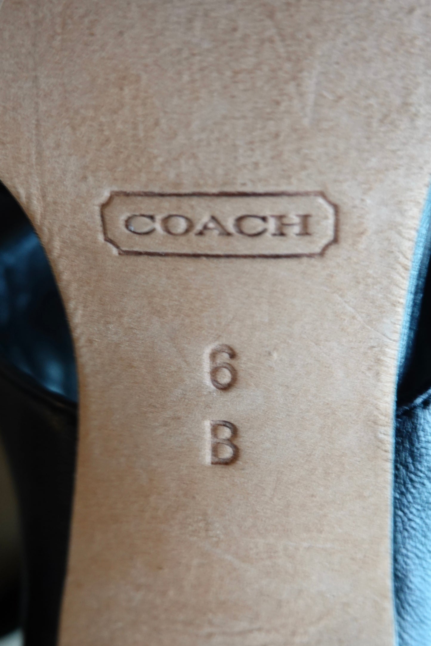 Coach Leather Buckle Heels