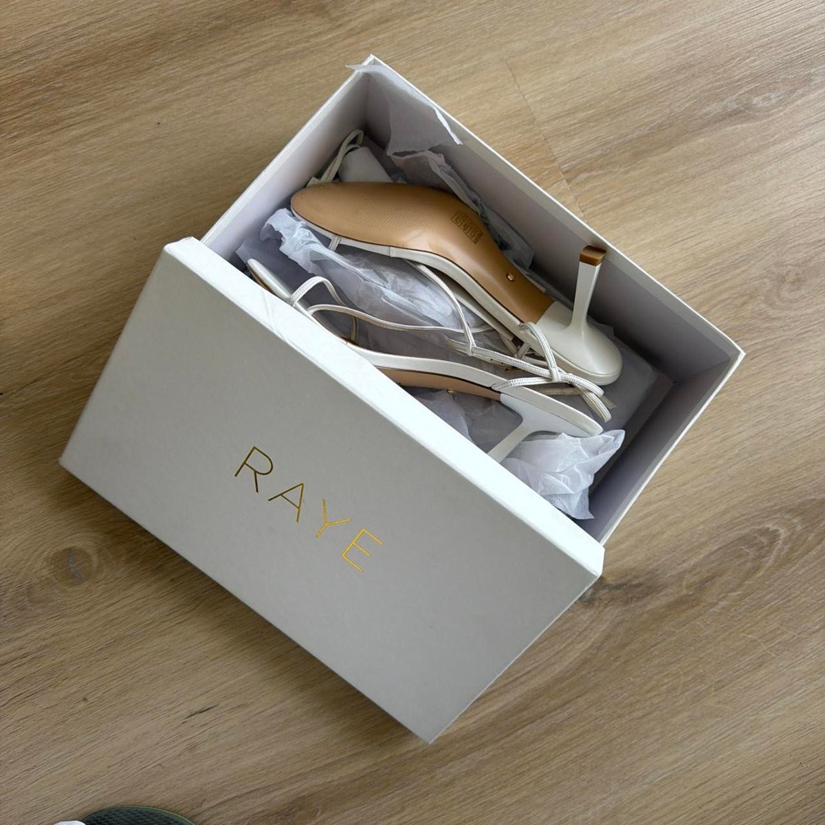 Raye - White Sandal Heels