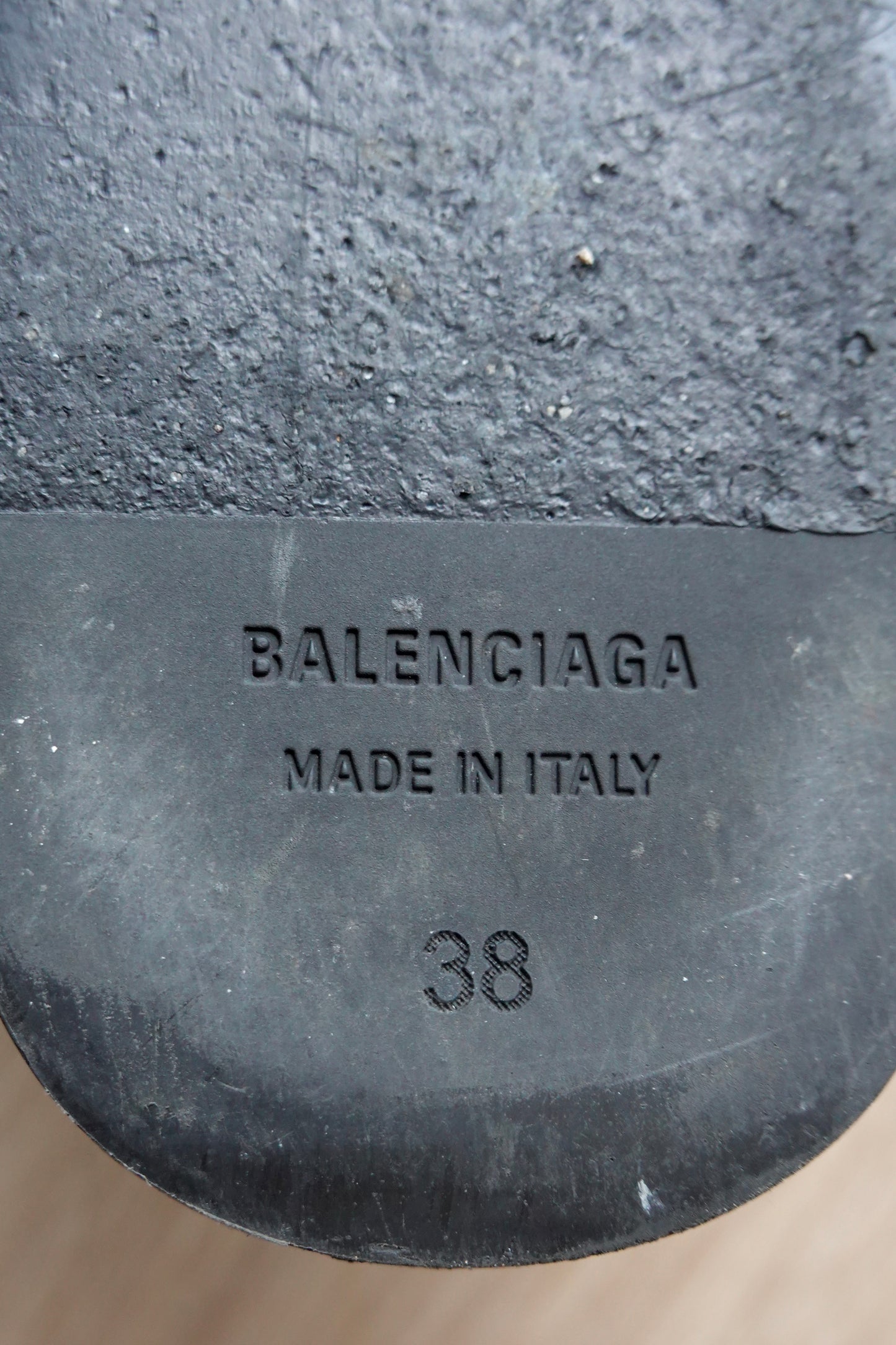 Balenciaga - Black Leather Slides
