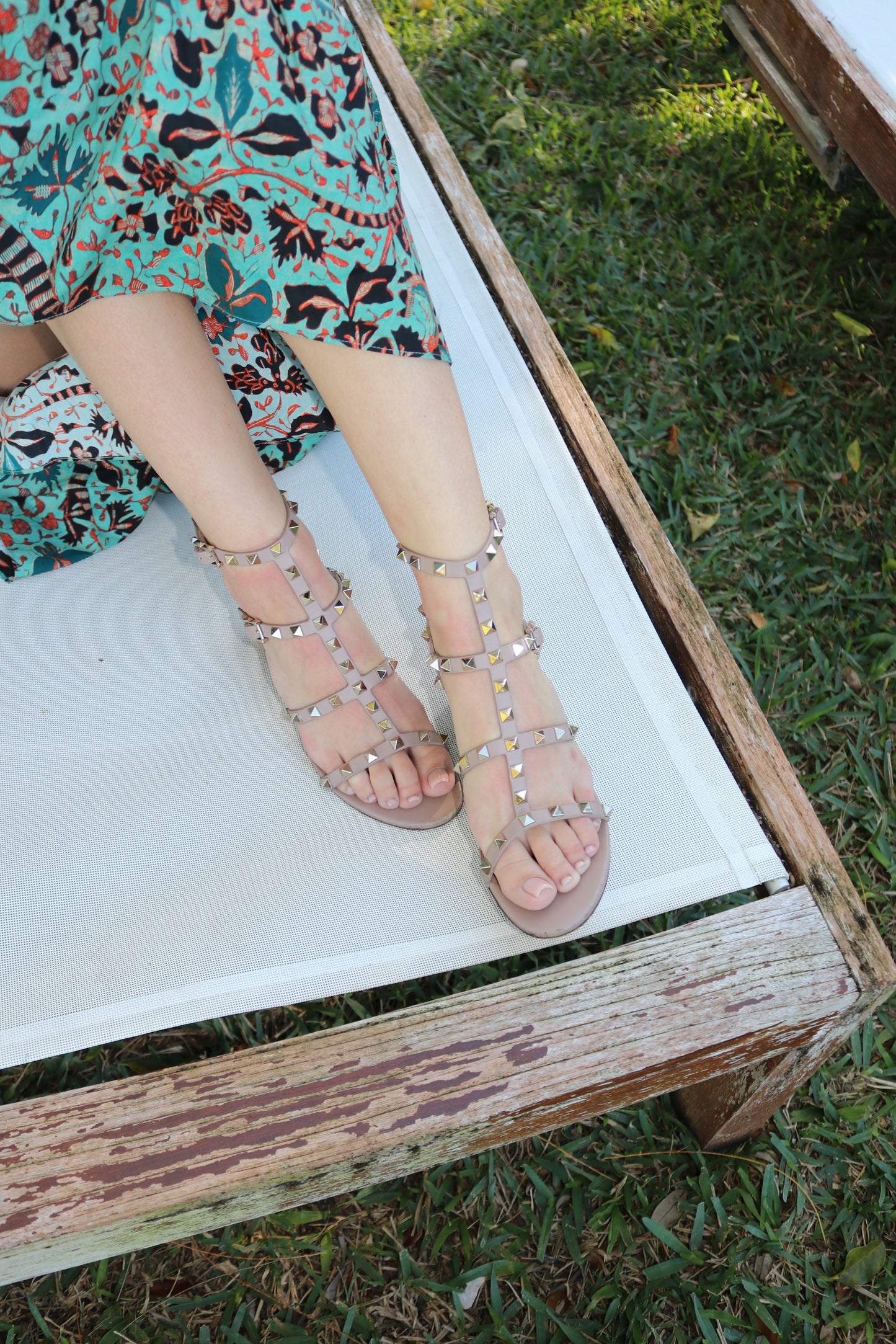 Valentino - Nude Rockstud Sandals