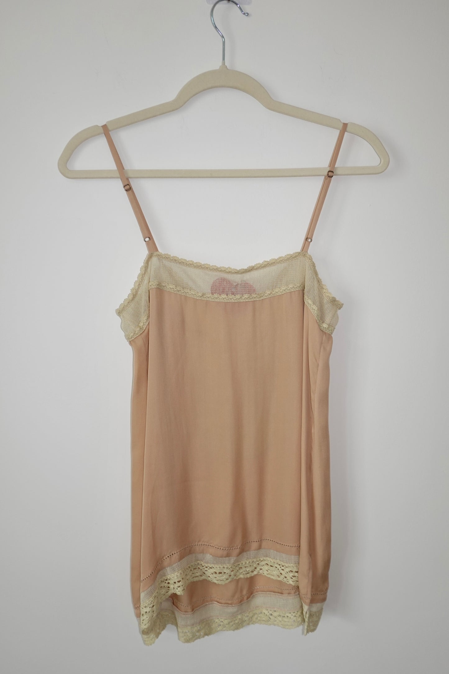 Vintage - Crotchet & Silk Top