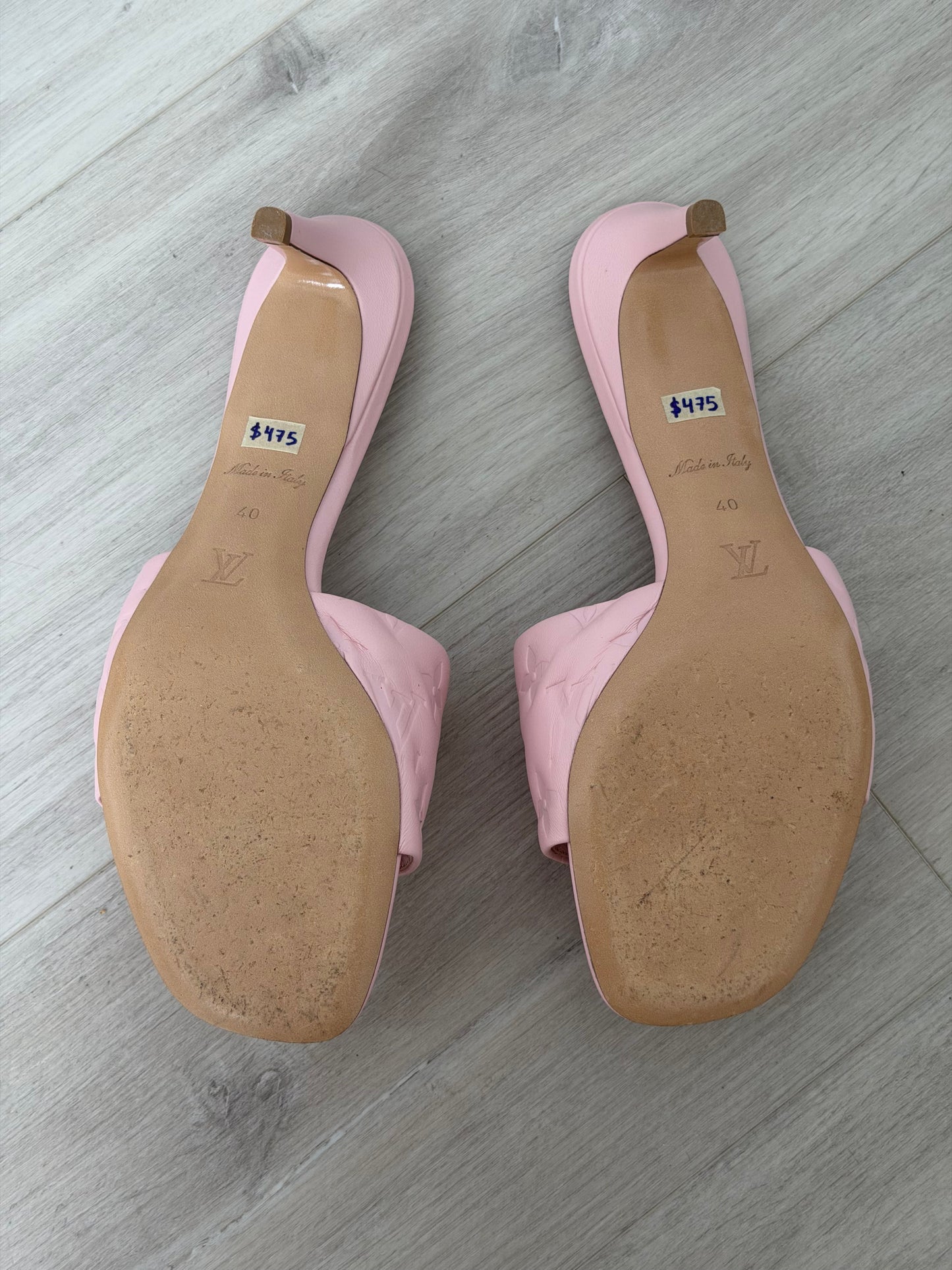 Pink Louis Vuitton Mules