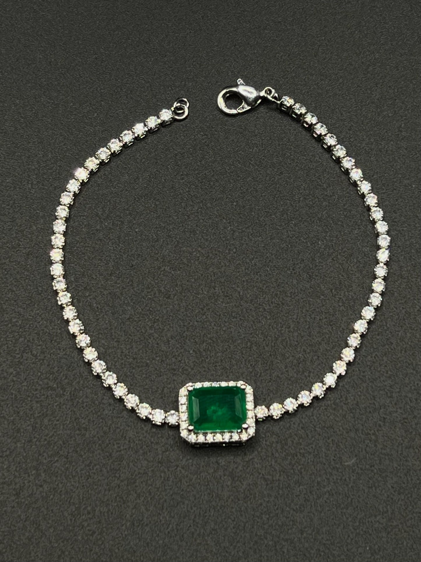 Tennis Bracelet with Emerald