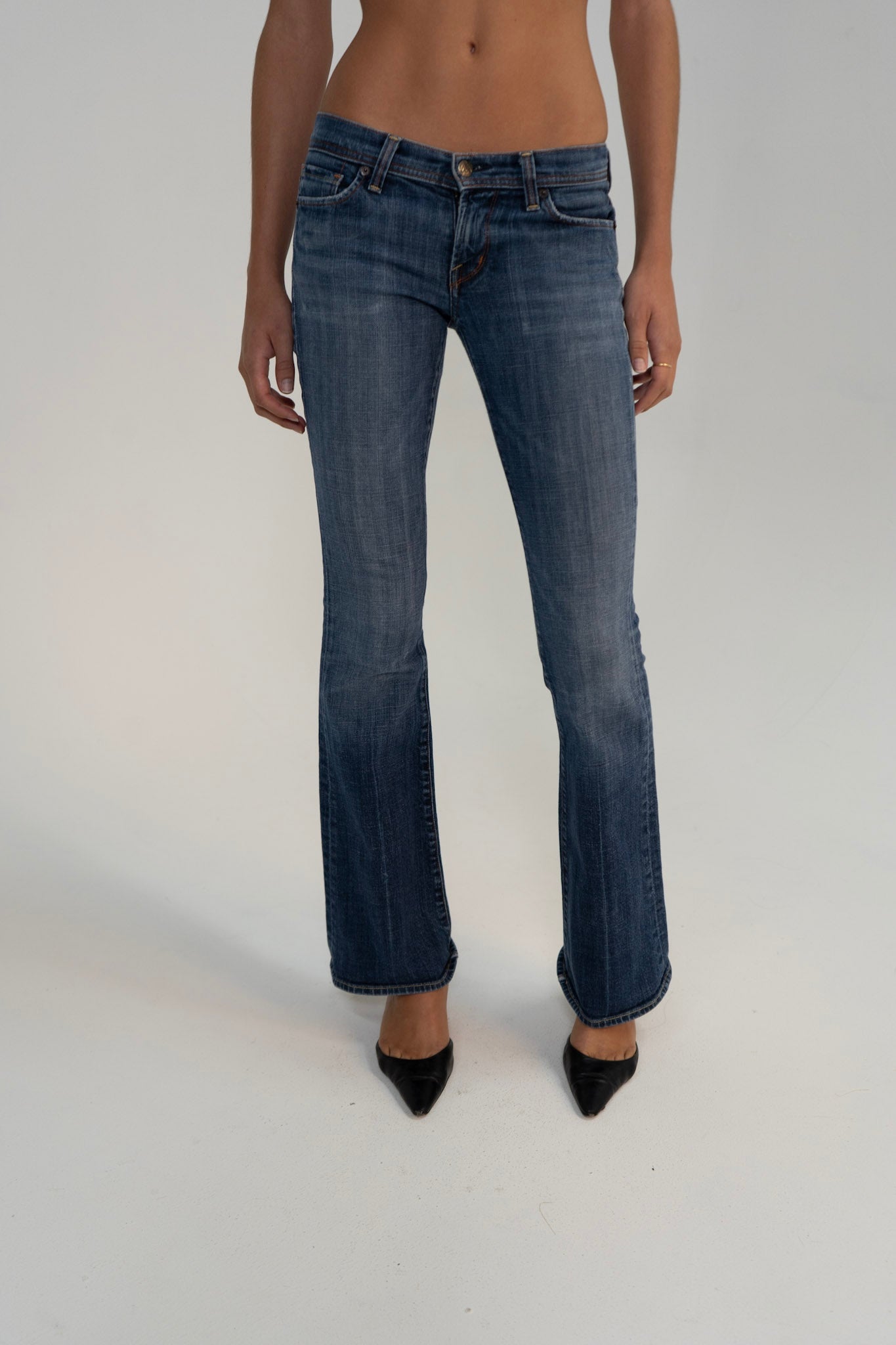 2000s Low Rise Blue Jeans