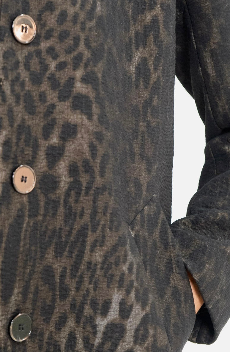 Sandro Leopard Print Coat
