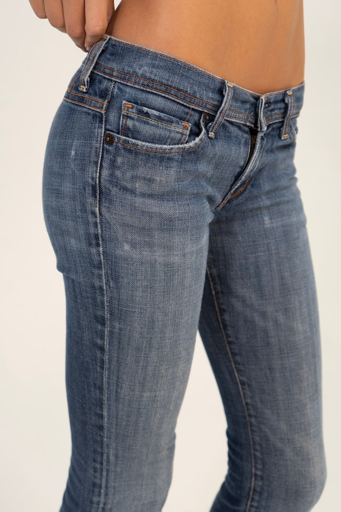 2000s Low Rise Blue Jeans