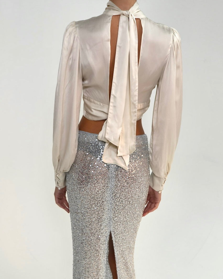 Wilfred Ivory Backless Blouse