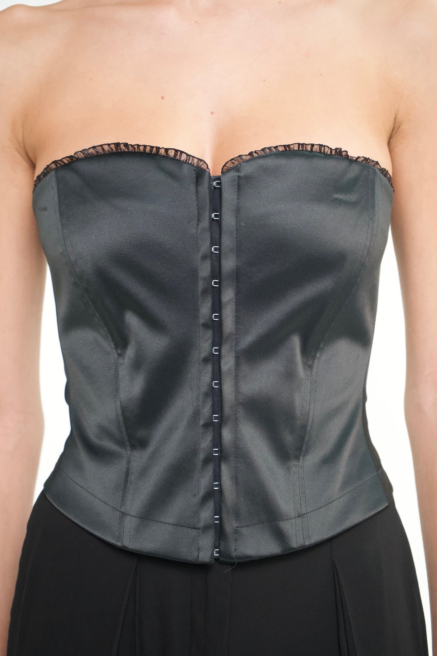Black Satin Corset