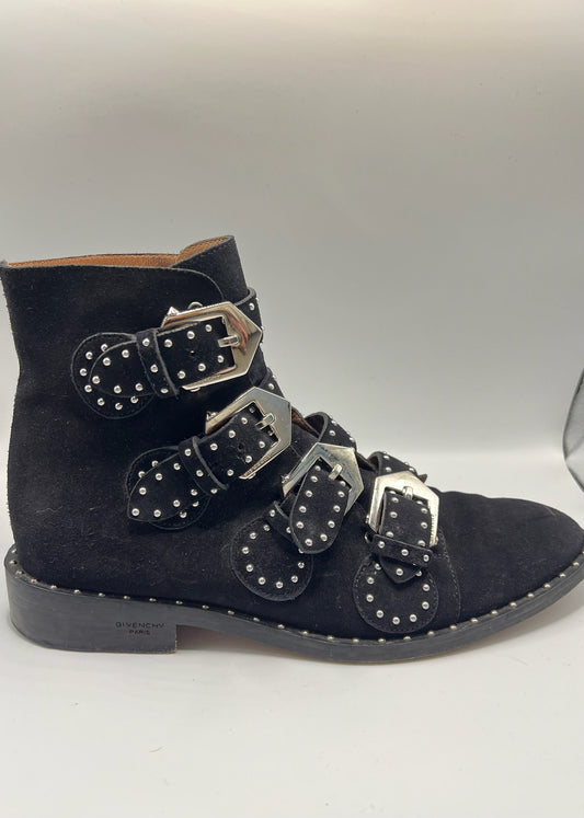 Givenchy Suede Buckle Boots