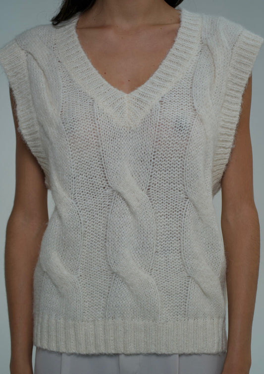 Knit Ivory Vest