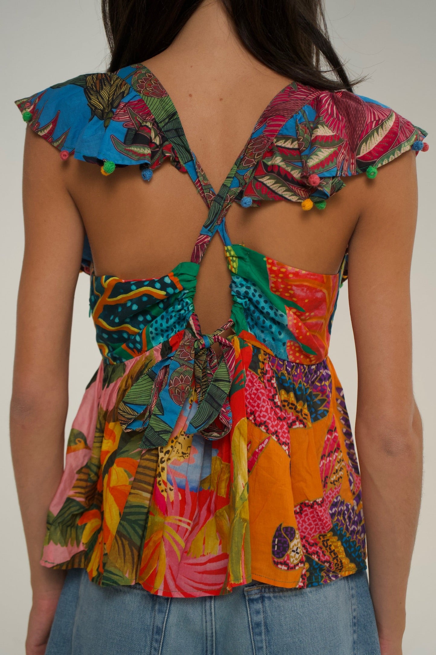 Farm Rio Tropical Mix Print Top