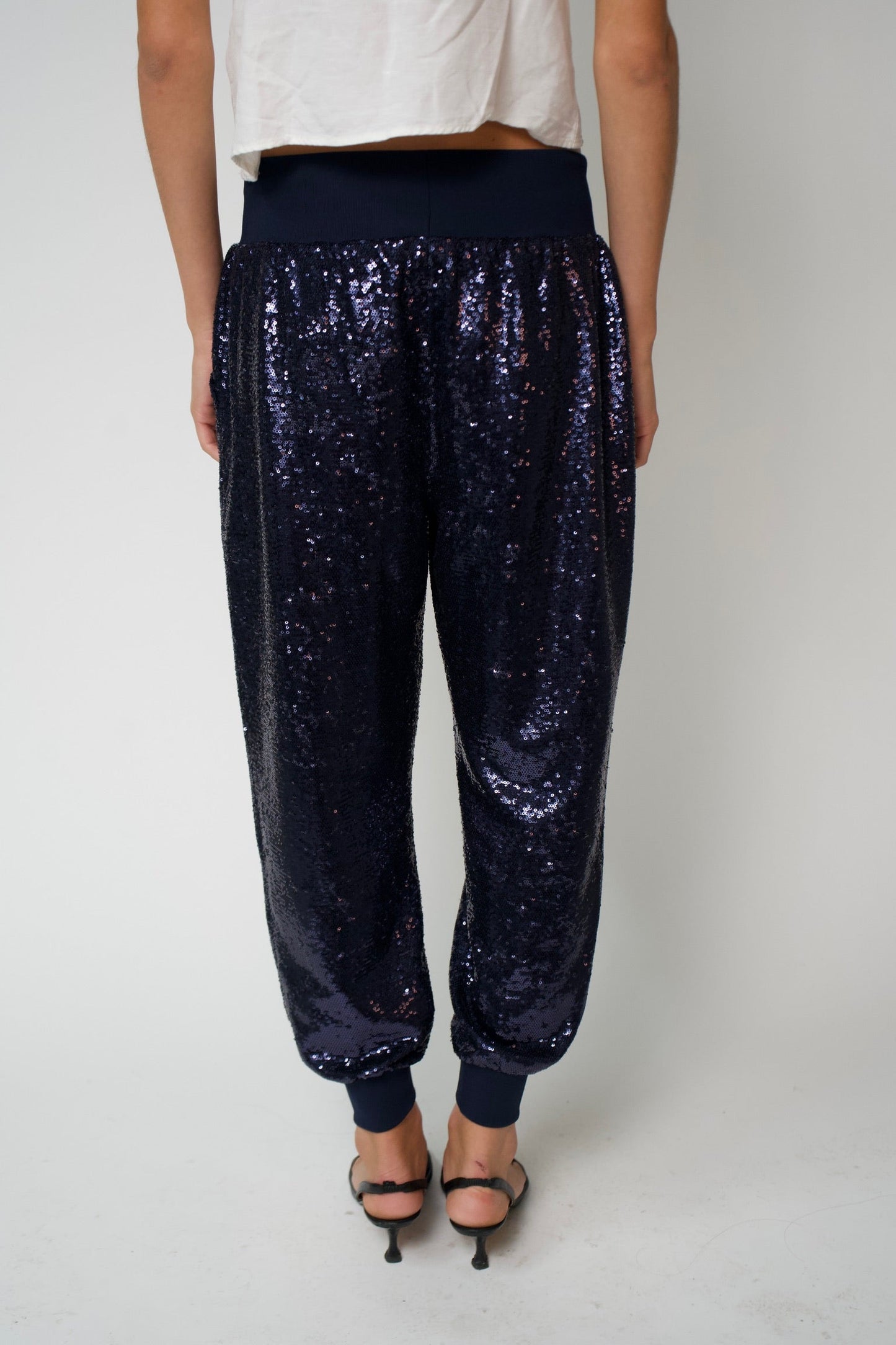 Cinq a Sept Sequin Drawstring Pants