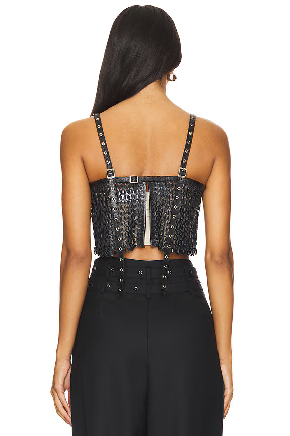 Nonchalant - Leather Crop Top