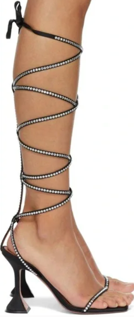 Amina Muadi - Crystal Embellished Sandals