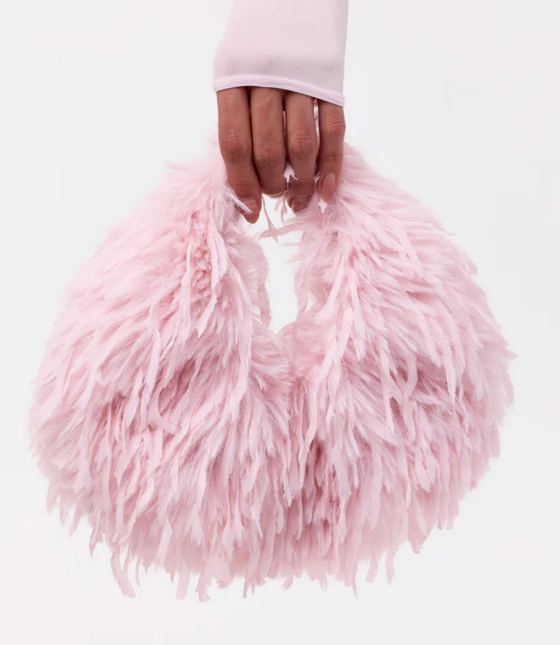 Pink Feather Bag
