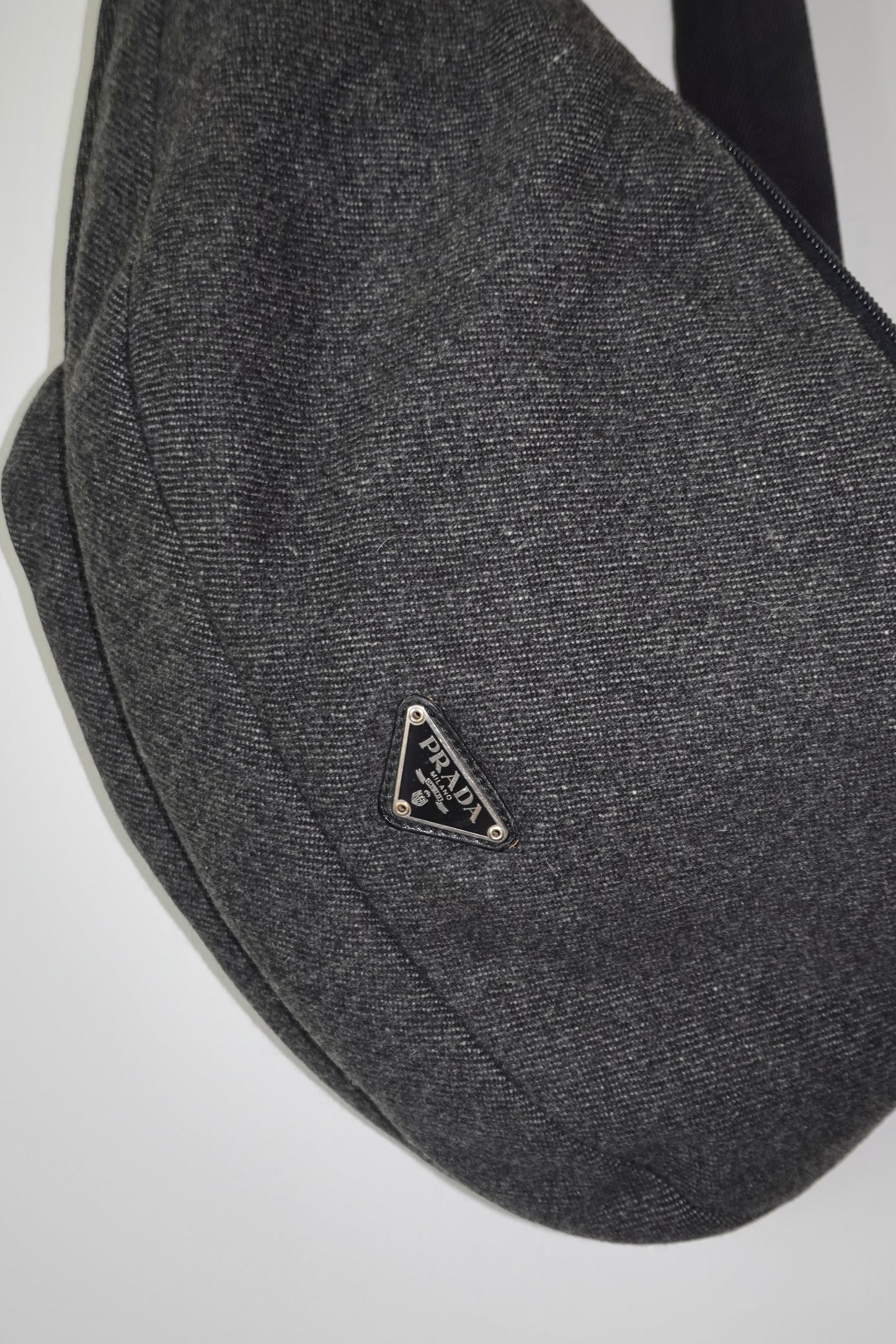 Prada - Wool Shoulder/Belt Bag