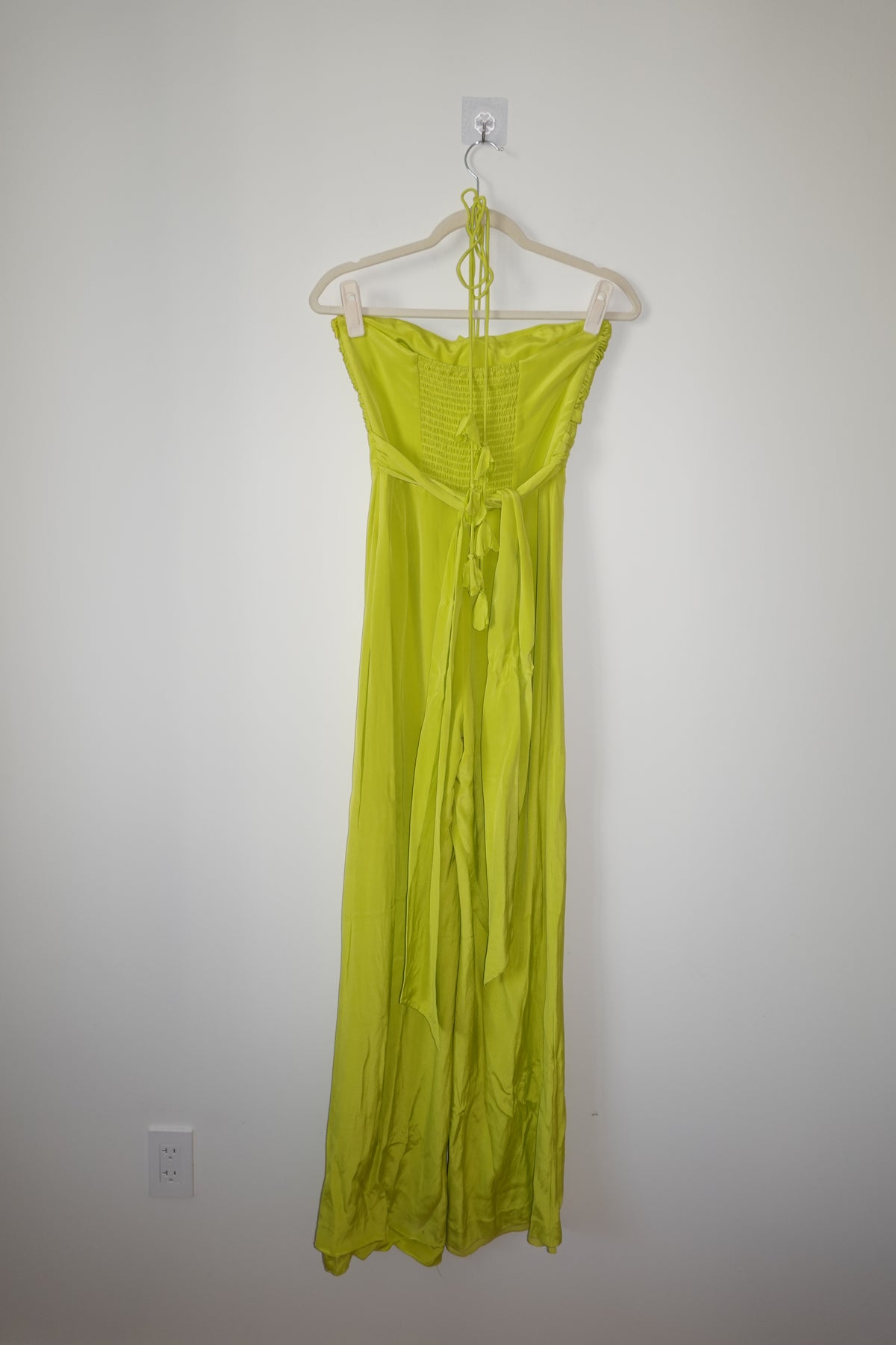 Alexis - Lime Green Jumpsuit with Floral Details