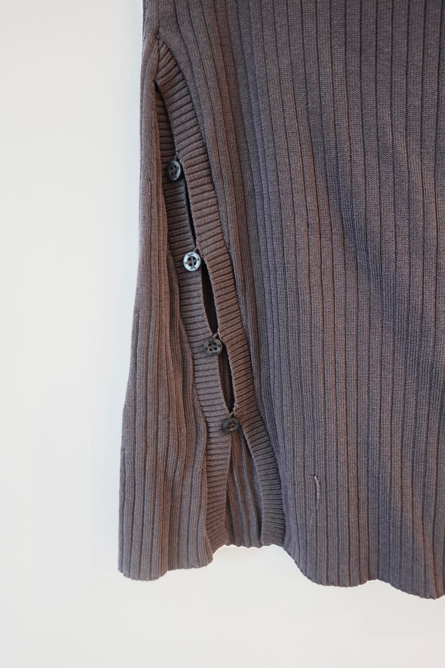 Ksubi - Gray Ribbed Mini Skirt