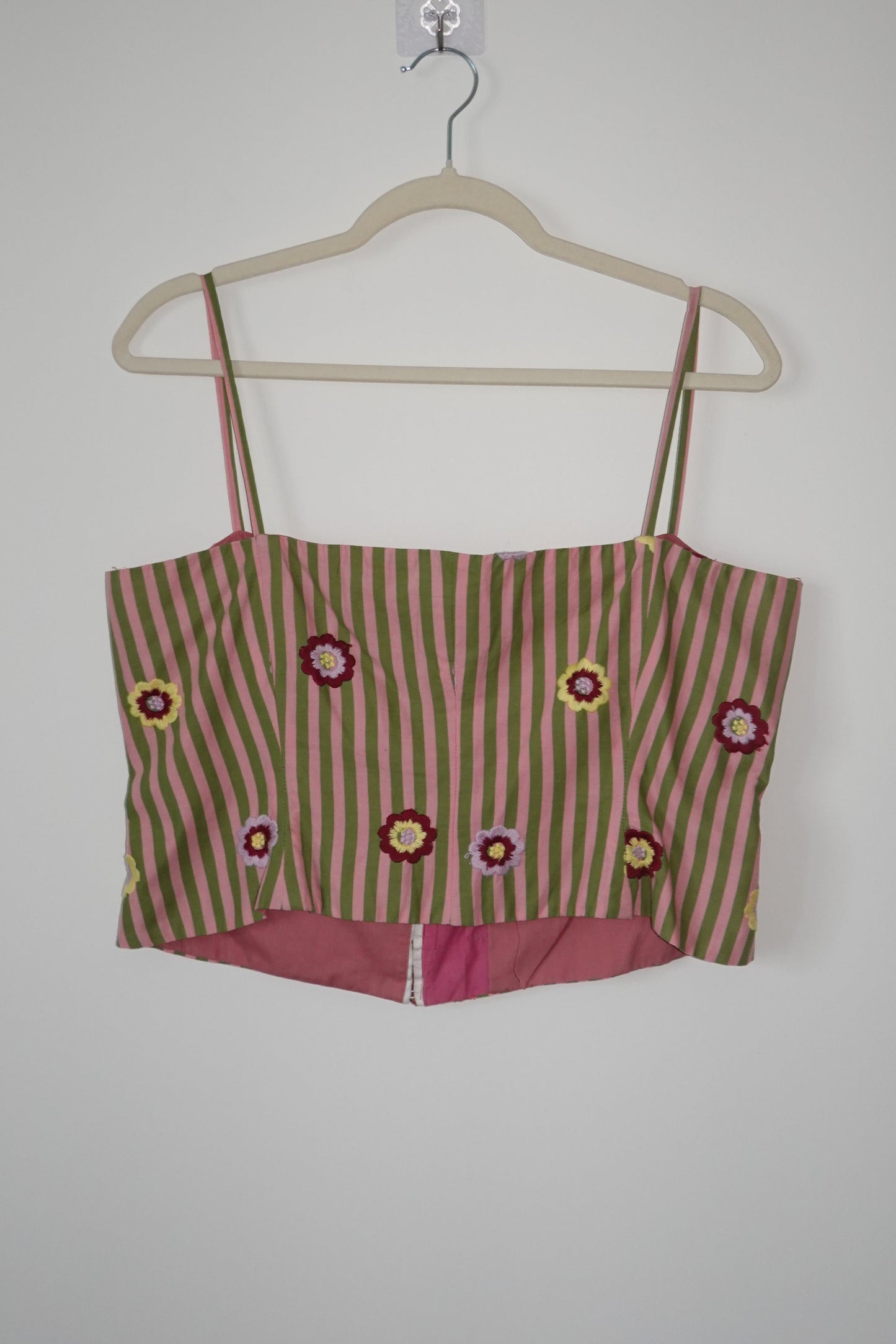 Tocca - Striped & Embroidered Top
