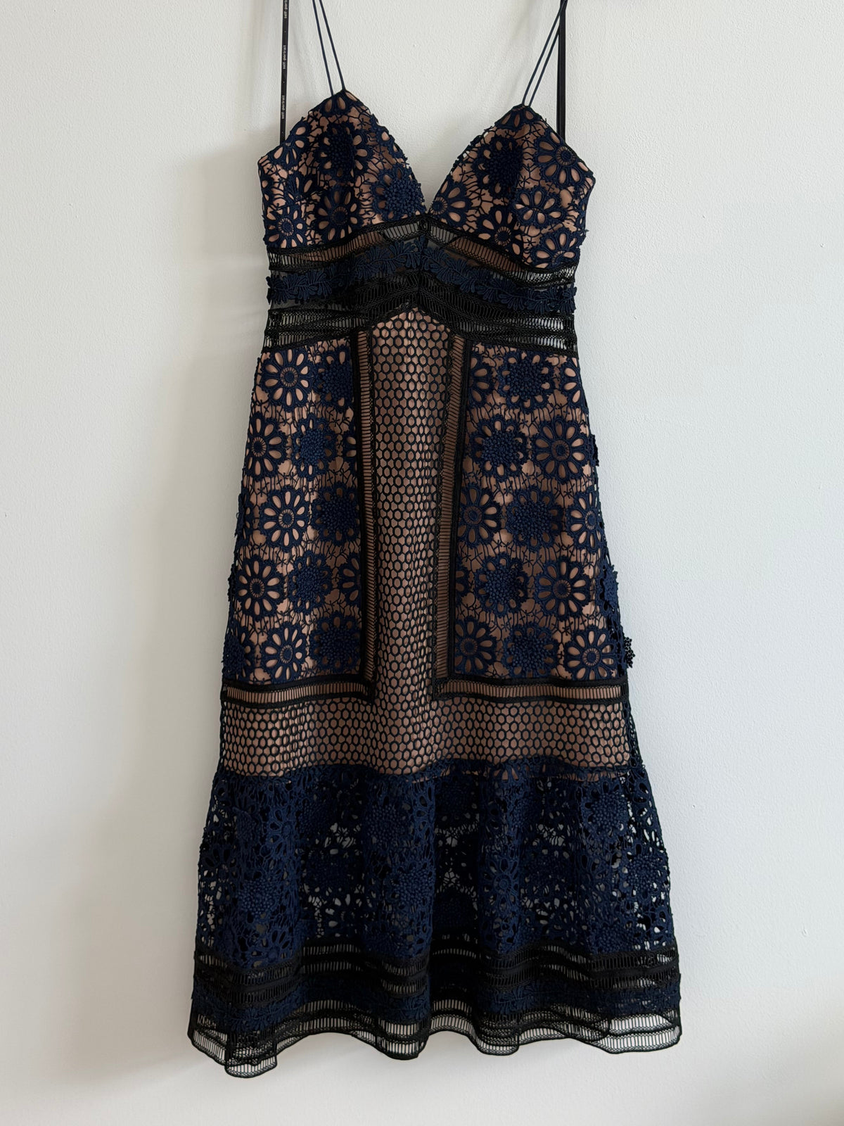 Self-Portrait Navy Lace Dress