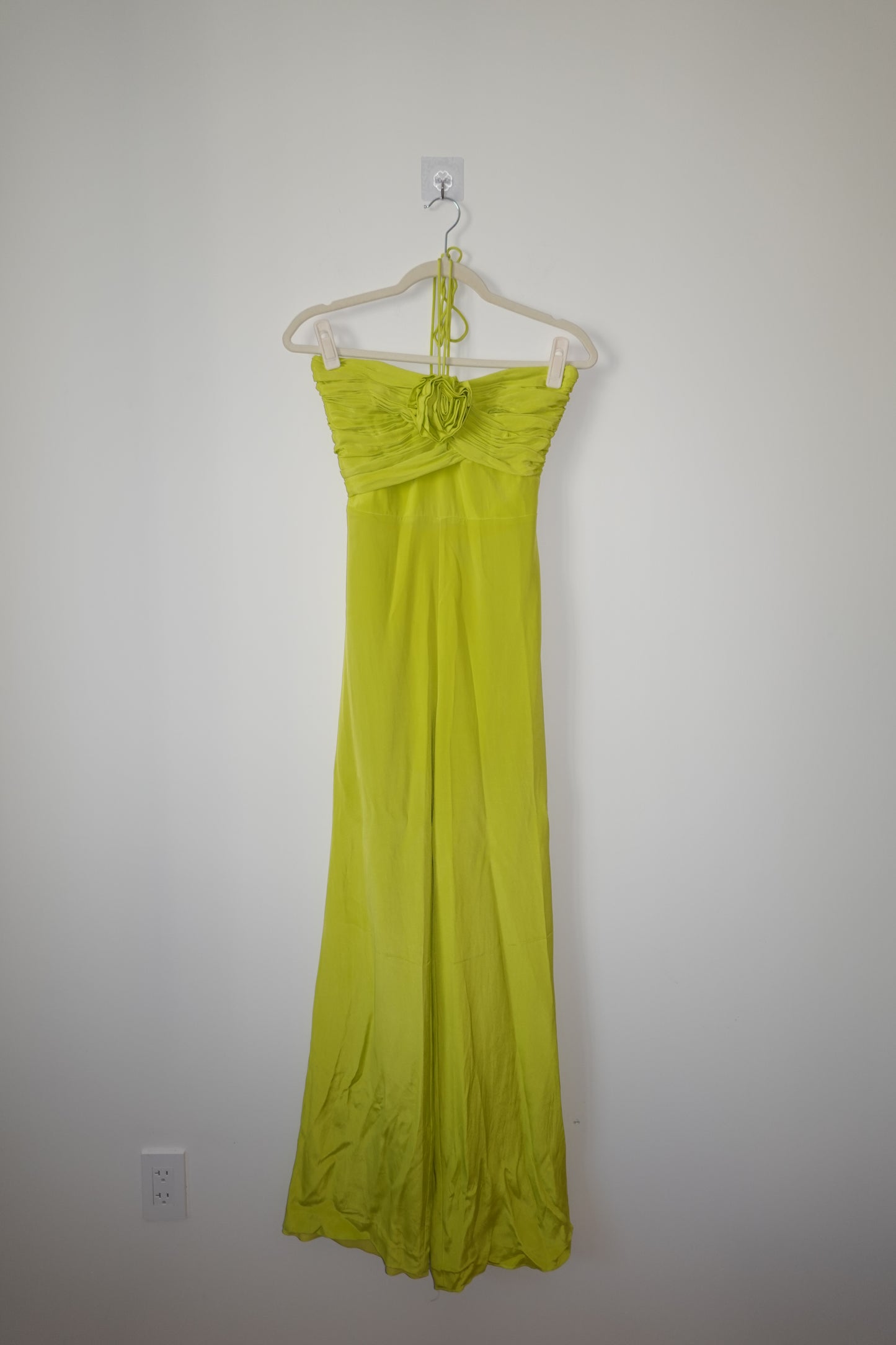 Alexis - Lime Green Jumpsuit with Floral Details