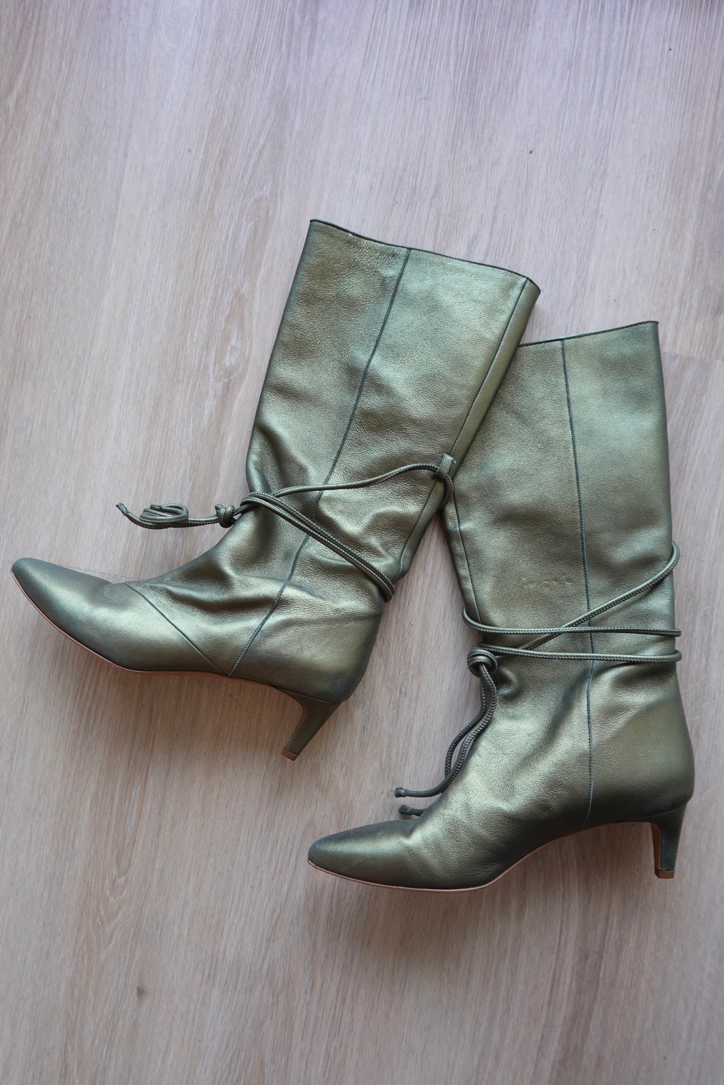 Forte Forte - Green Metallic Boots
