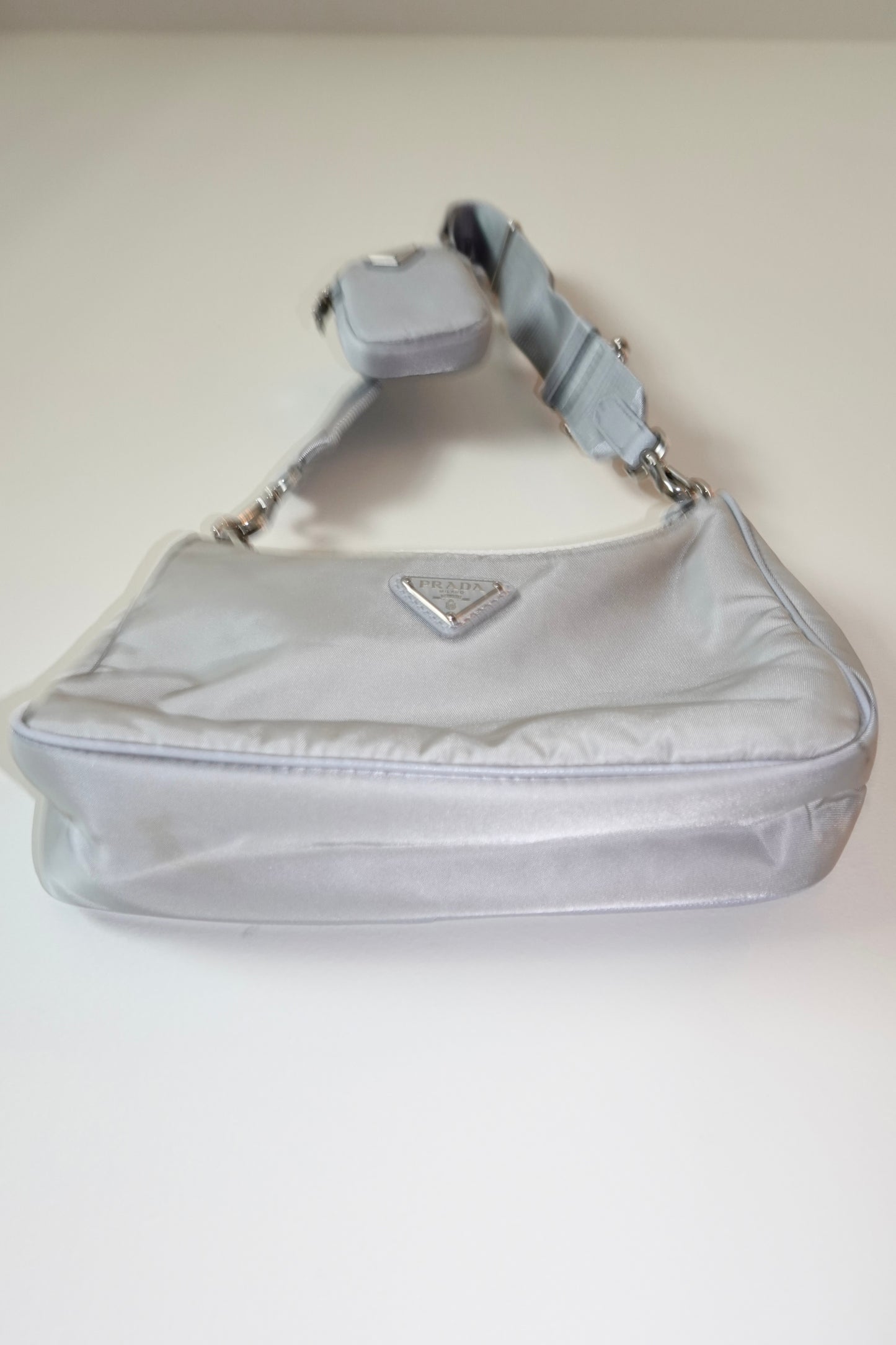 Prada - Gray Re-Edition Nylon Bag