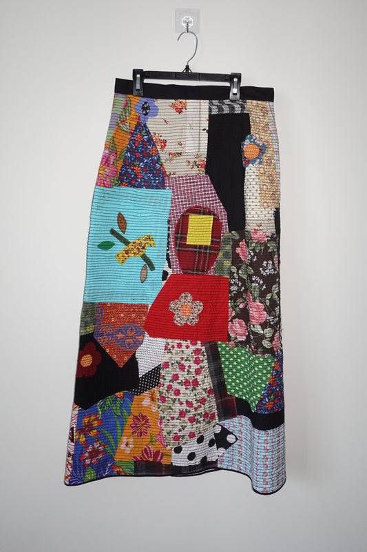 Madame Floresta - Hand-Made Multi Print Skirt