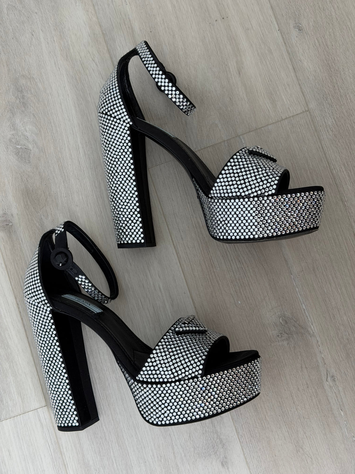 Prada Crystal Platform Heels