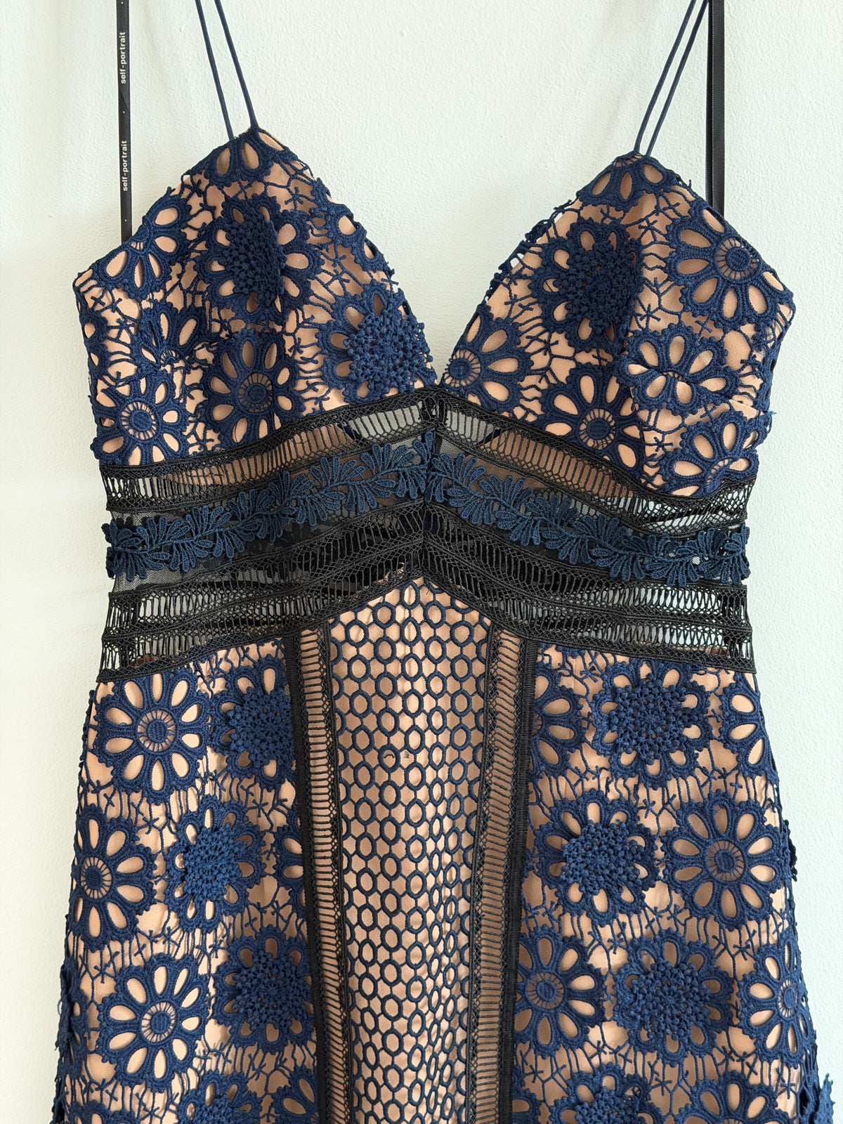 Self-Portrait Navy Lace Dress