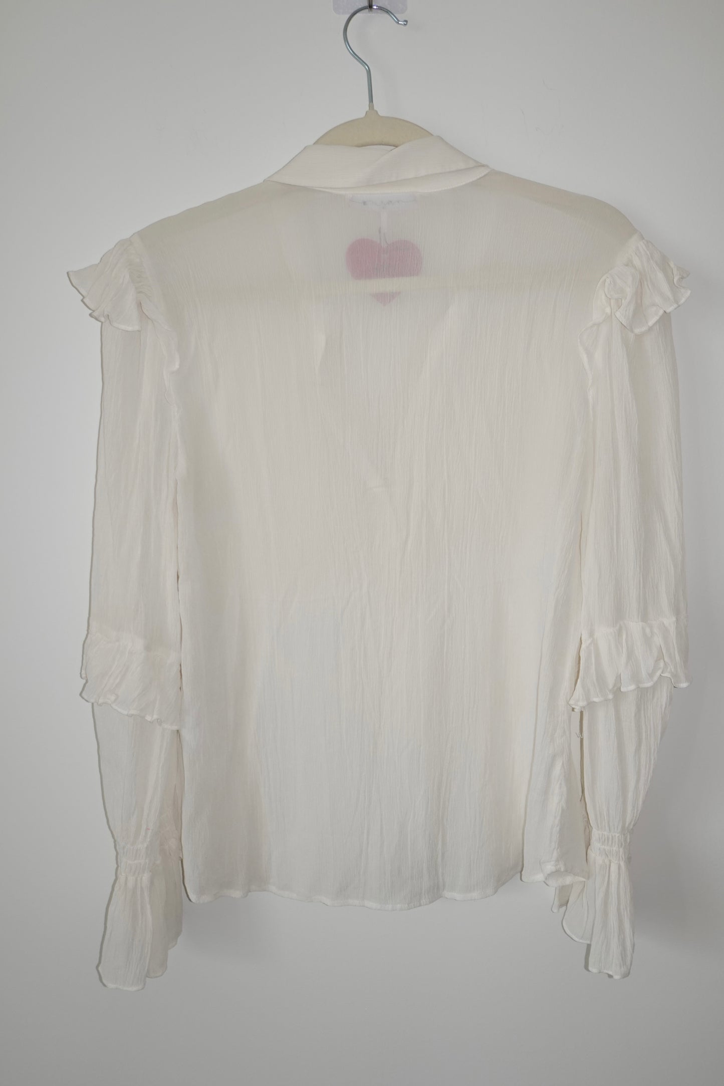 Frame - Silk Ruffle Sleeve Top