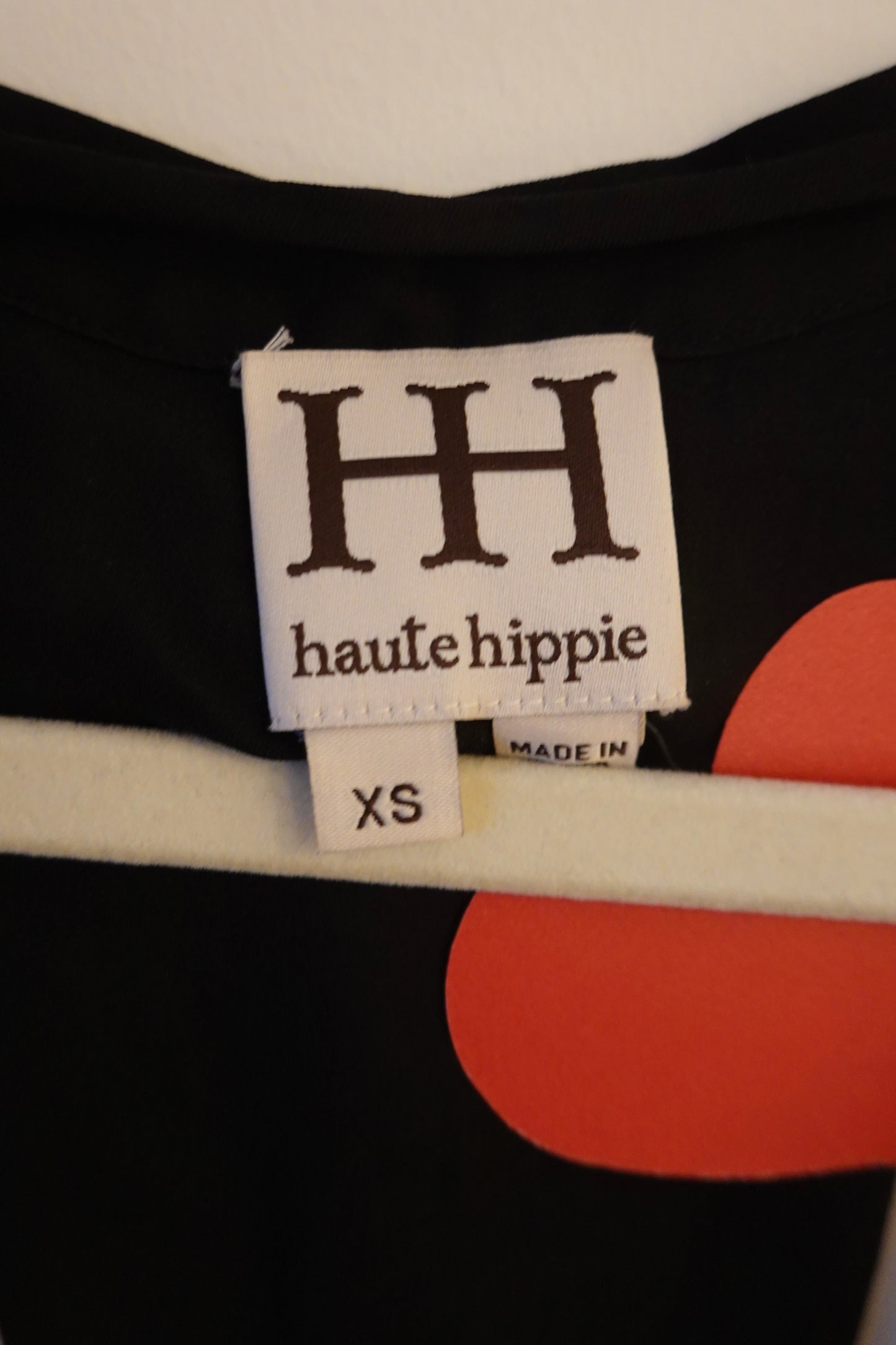 Haute Hippie - Black Silk Top Beaded Back