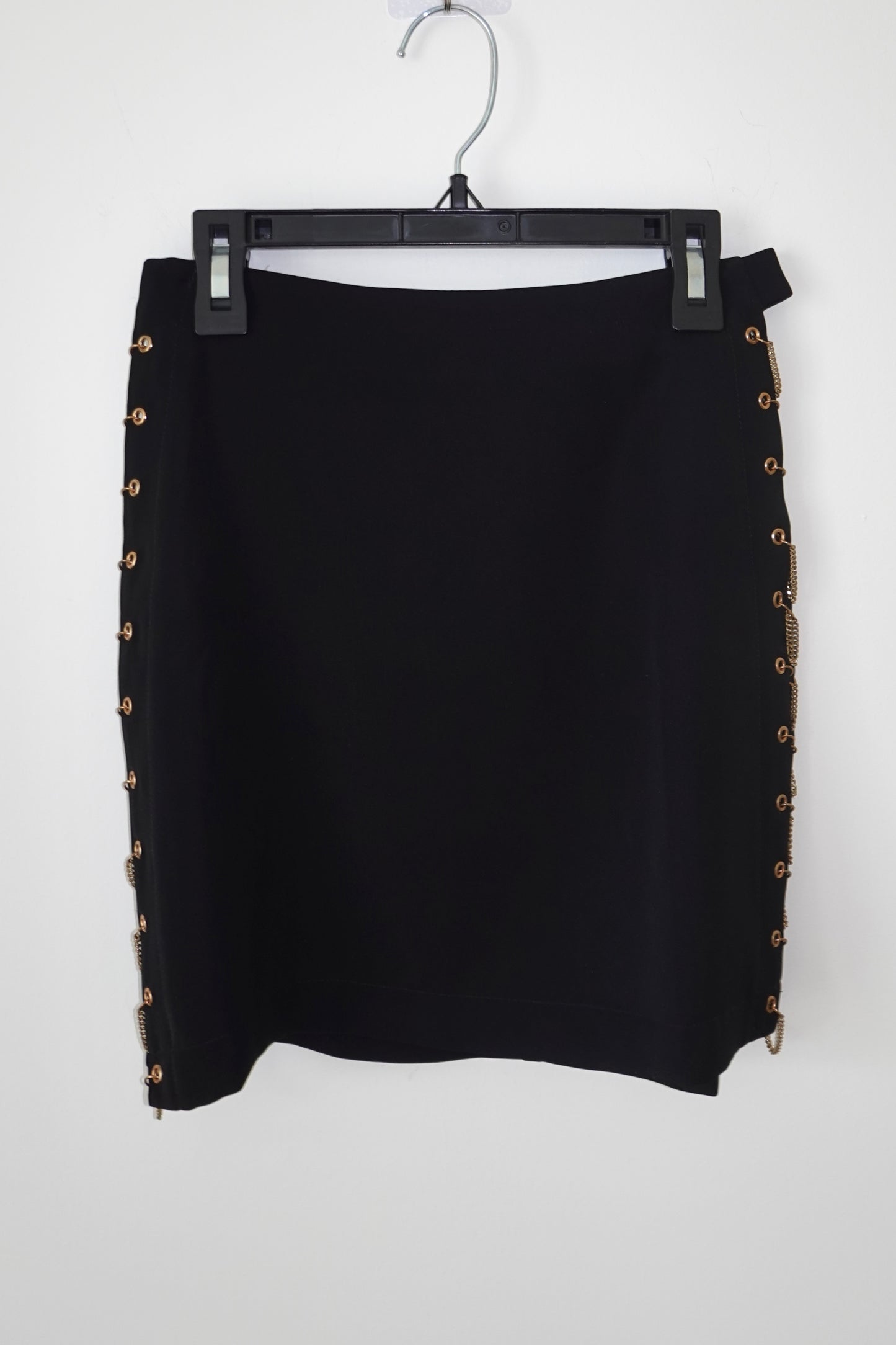 h:ours - Gold Chain Mini Skirt