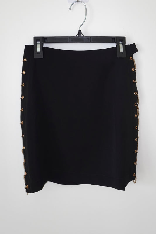 h:ours - Gold Chain Mini Skirt