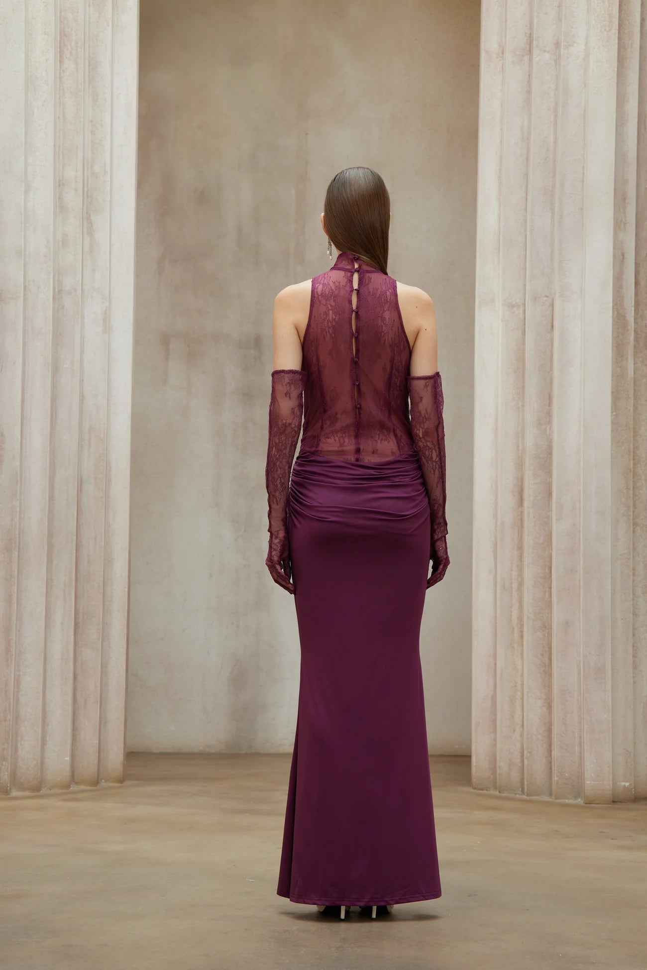 Innovare Denim - Magenta Lace Gown