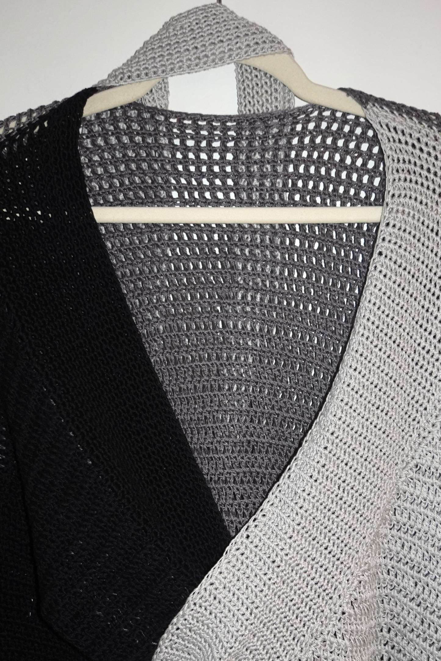Mixed Knits Wrap Sweater