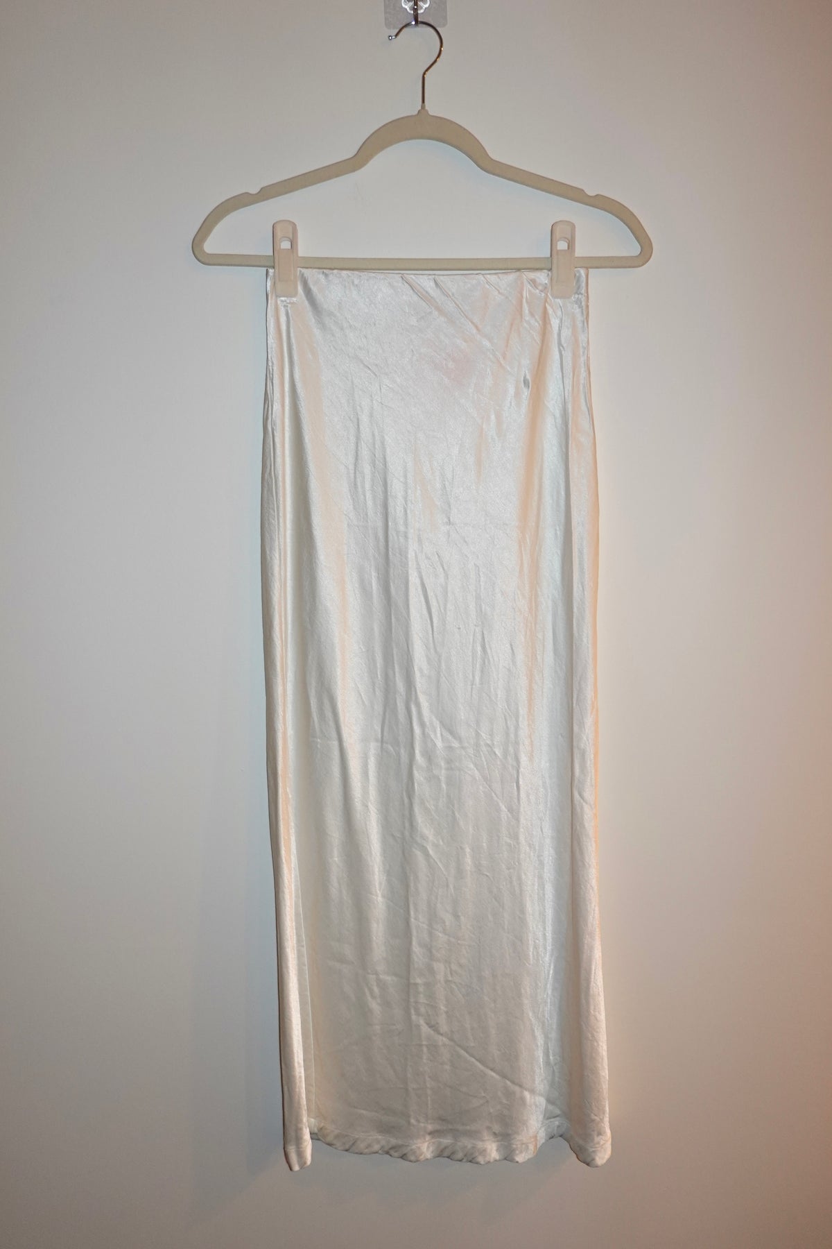 Enza Costa - Ivory Satin Bias Cut Skirt