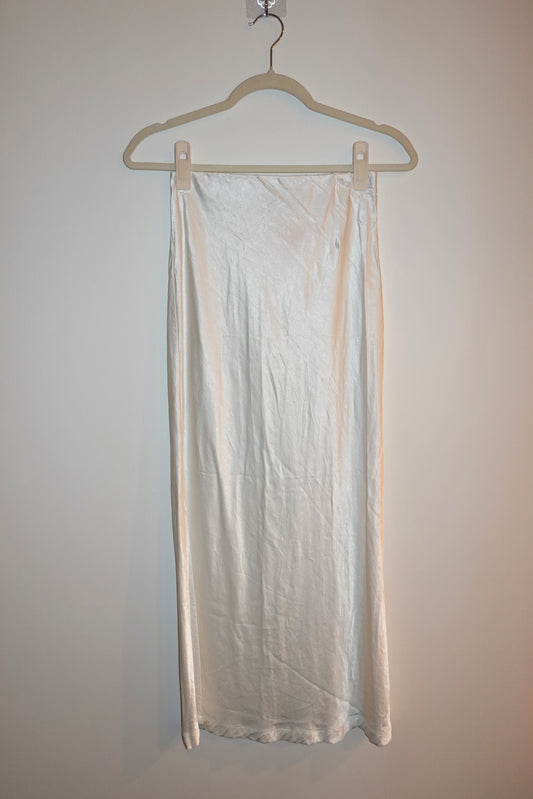 Enza Costa - Ivory Satin Bias Cut Skirt