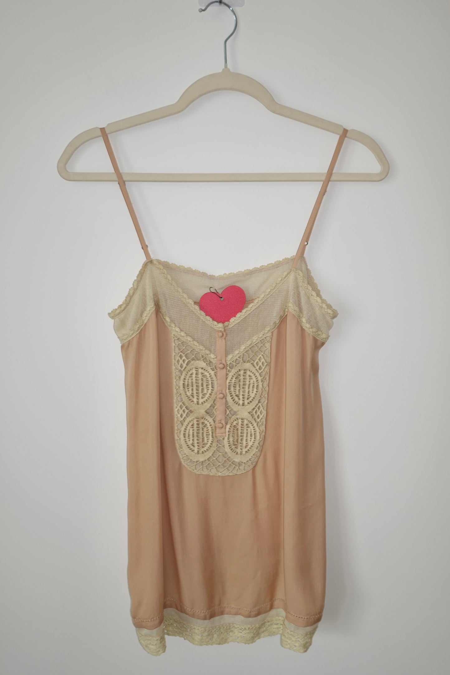 Vintage - Crotchet & Silk Top