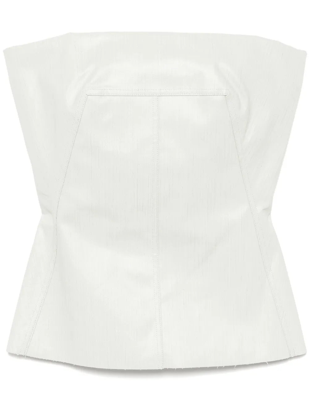 Rick Owens - White Denim Glaze Bustier Top