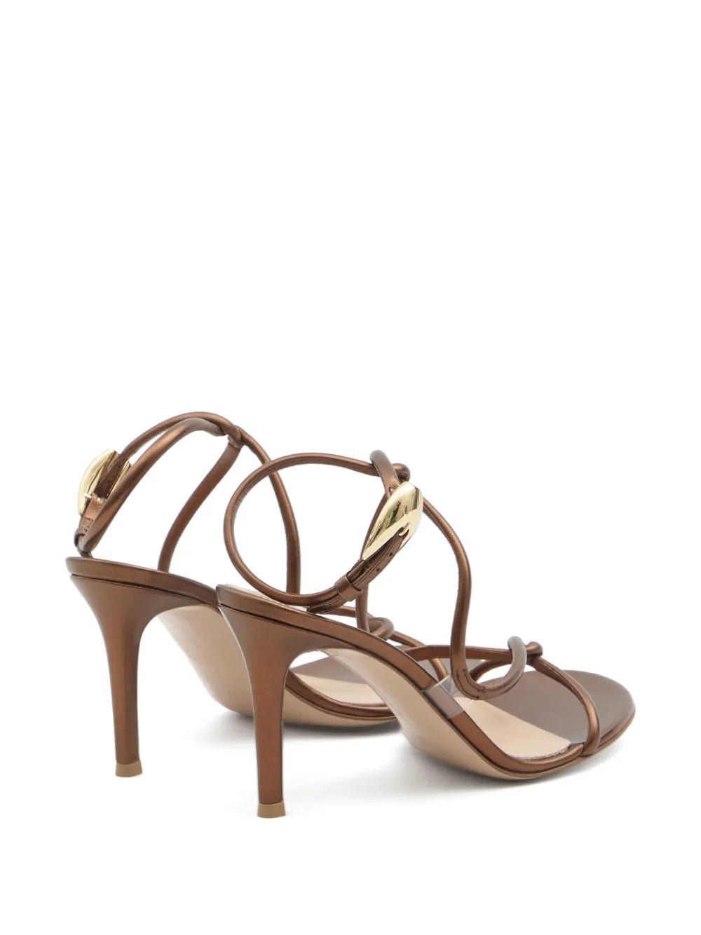 Gianvito Rossi - Brown Metallic Strappy Sandals