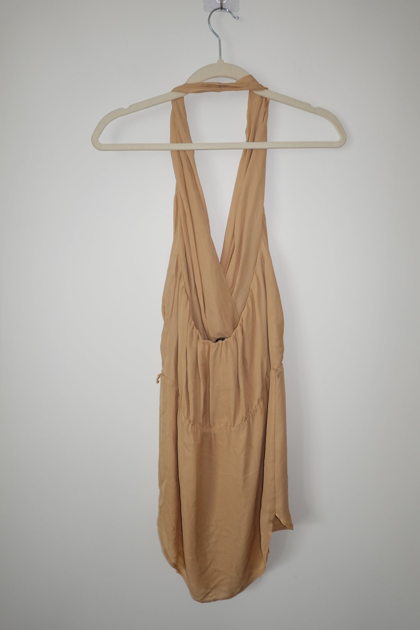 Haute Hippie - Silk Caramel Mini Dress