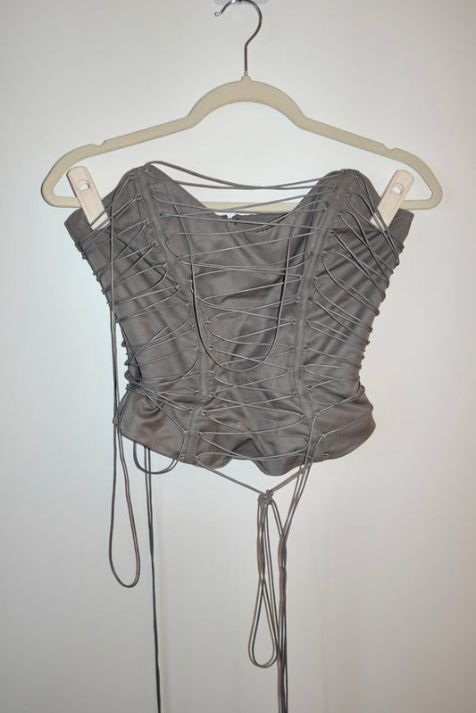 House of CB - Smoke Lace Up Corset