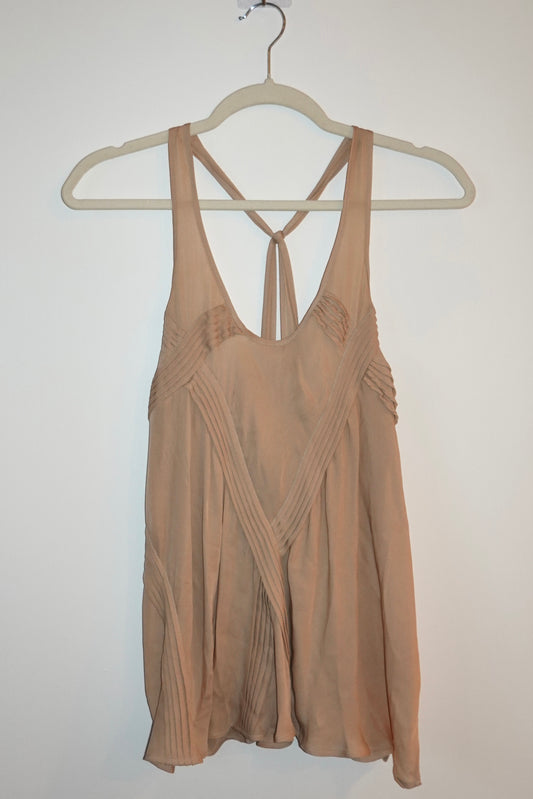 Haute Hippie - Silk Beige Top