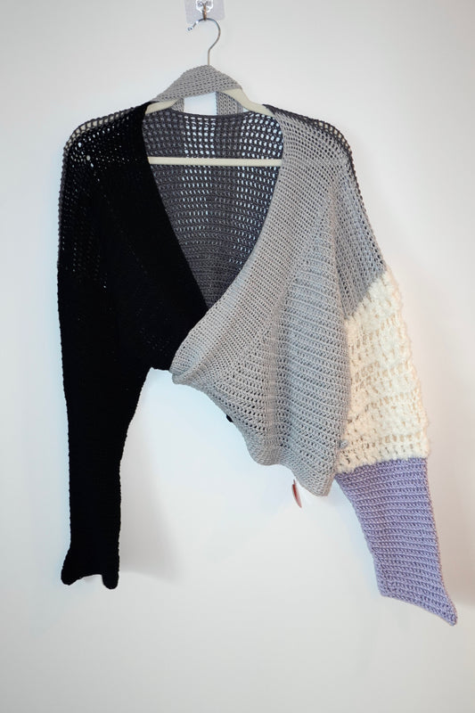Mixed Knits Wrap Sweater