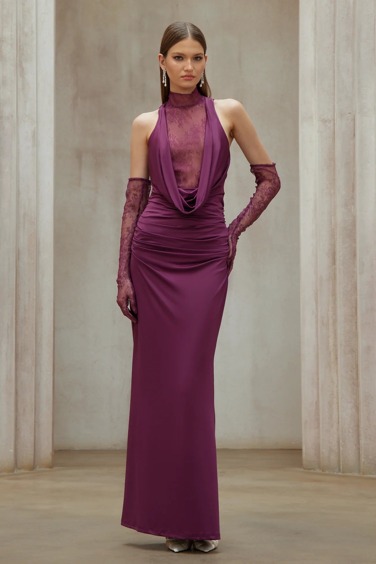Innovare Denim - Magenta Lace Gown