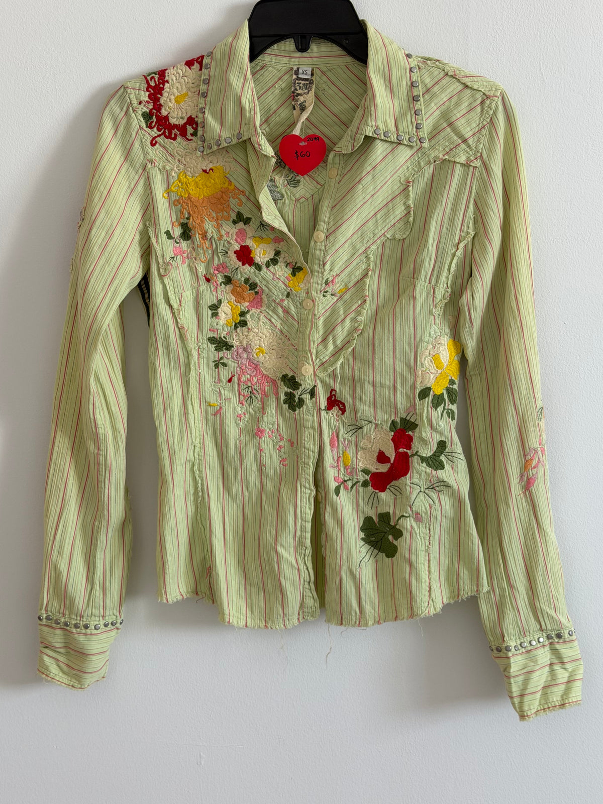 Patchwork Button Down Top