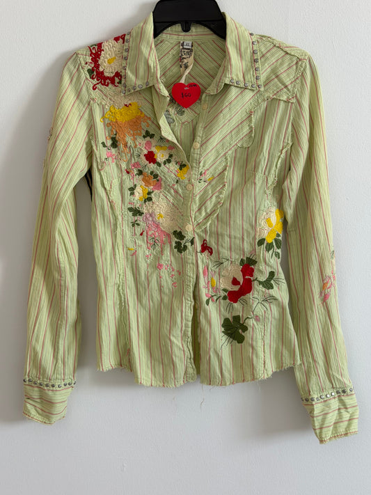 Patchwork Button Down Top