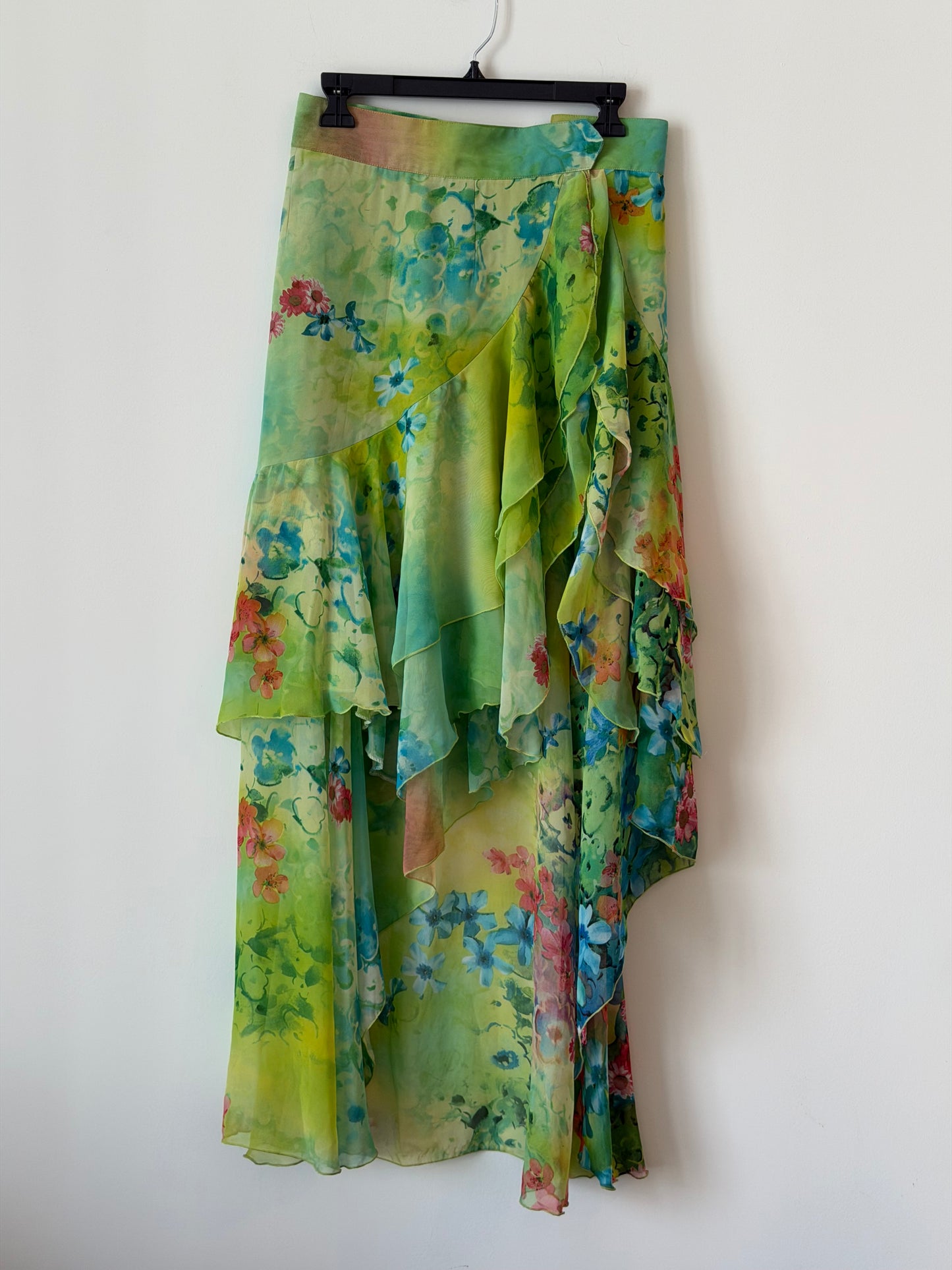 Watercolor Asymmetrical Skirt