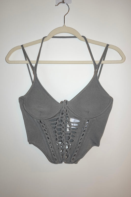 Dion Lee - Gray Knit Corset